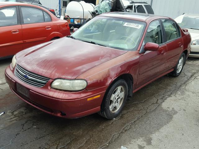1G1NE52J62M700488 - 2002 CHEVROLET MALIBU LS მუქწითელი ფოტო 2