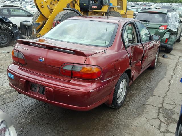 1G1NE52J62M700488 - 2002 CHEVROLET MALIBU LS მუქწითელი ფოტო 4