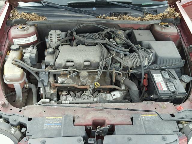 1G1NE52J62M700488 - 2002 CHEVROLET MALIBU LS მუქწითელი ფოტო 7