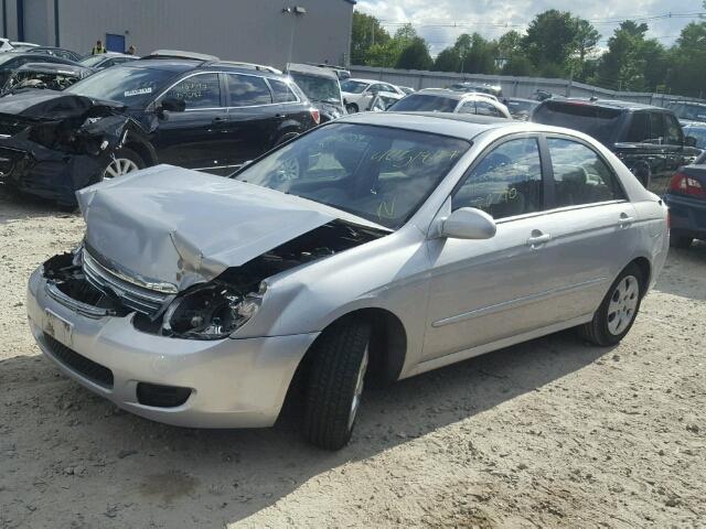 KNAFE122075433053 - 2007 KIA SPECTRA SILVER photo 2