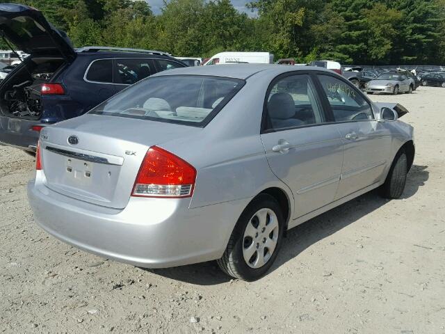 KNAFE122075433053 - 2007 KIA SPECTRA SILVER photo 4