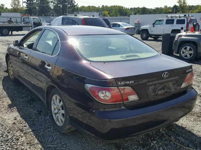 JTHBF30GX25037096 - 2002 LEXUS ES 300 MAROON photo 3