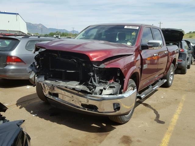 1C6RR7NMXGS288827 - 2016 RAM 1500 LARAM MAROON photo 2