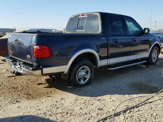 1FTRW07L01KF47037 - 2001 FORD F150 BLUE photo 4