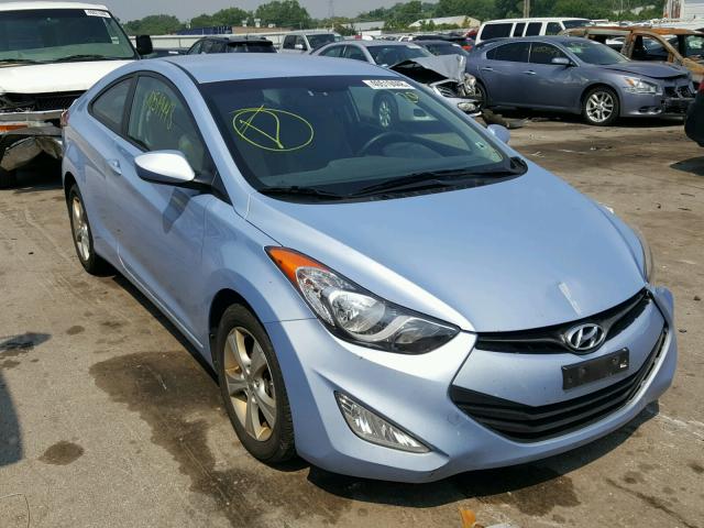 KMHDH6AE2DU019697 - 2013 HYUNDAI ELANTRA CO BLUE photo 1