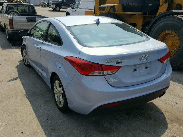 KMHDH6AE2DU019697 - 2013 HYUNDAI ELANTRA CO BLUE photo 3