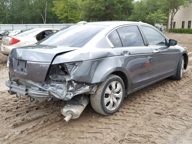 1HGCP36849A010353 - 2009 HONDA ACCORD EXL GRAY photo 4