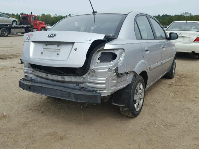 KNADH4A32B6959259 - 2011 KIA RIO BASE SILVER photo 4