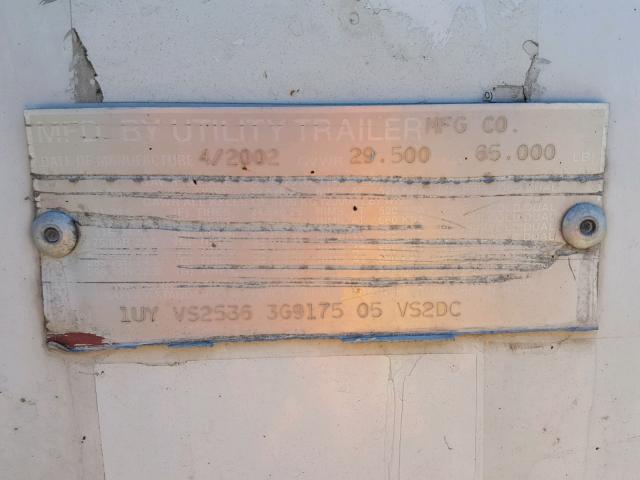 1UYVS25363G917505 - 2003 UTILITY TRAILER WHITE photo 10