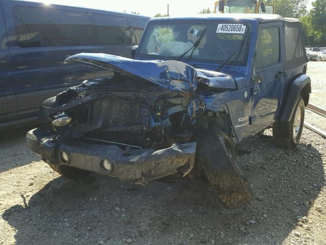 1J4AA2D17AL197694 - 2010 JEEP WRANGLER S BLUE photo 2