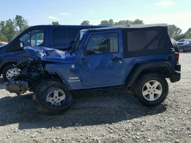1J4AA2D17AL197694 - 2010 JEEP WRANGLER S BLUE photo 9
