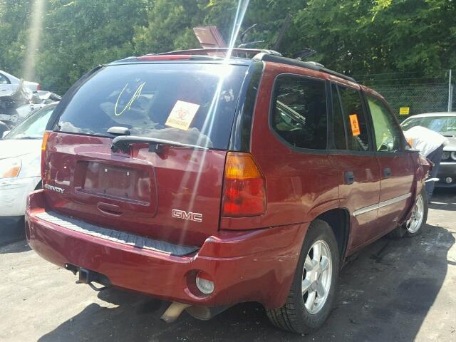 1GKDT13S972263473 - 2007 GMC ENVOY MAROON photo 4