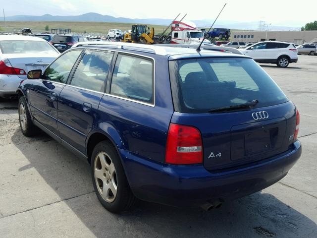 WAUKH68D01A005414 - 2001 AUDI A4 2.8 AVA BLUE photo 3