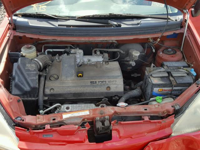 JS2RA41SX35169497 - 2003 SUZUKI AERIO S RED photo 7