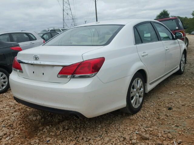 4T1BK3DB8BU391955 - 2011 TOYOTA AVALON WHITE photo 4