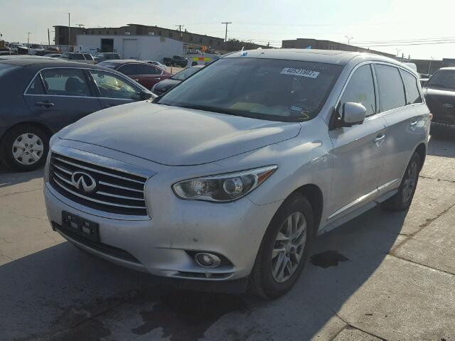 5N1AL0MN8DC304081 - 2013 INFINITI JX35 BASE SILVER photo 2