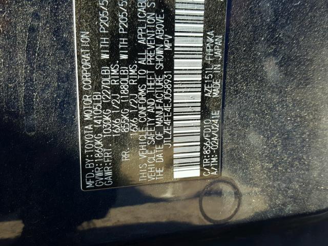 JTLZE4FE4EJ058931 - 2014 TOYOTA SCION XB Azul foto 10