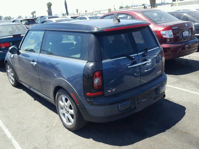 WMWML33539TX34920 - 2009 MINI COOPER CLU BLUE photo 3