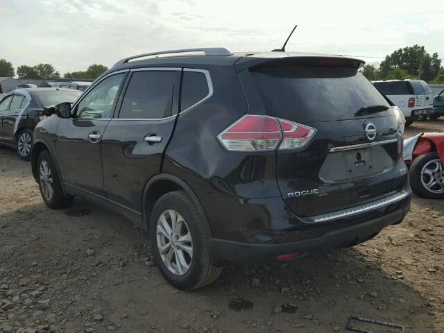 KNMAT2MVXFP507968 - 2015 NISSAN ROGUE S BLACK photo 3