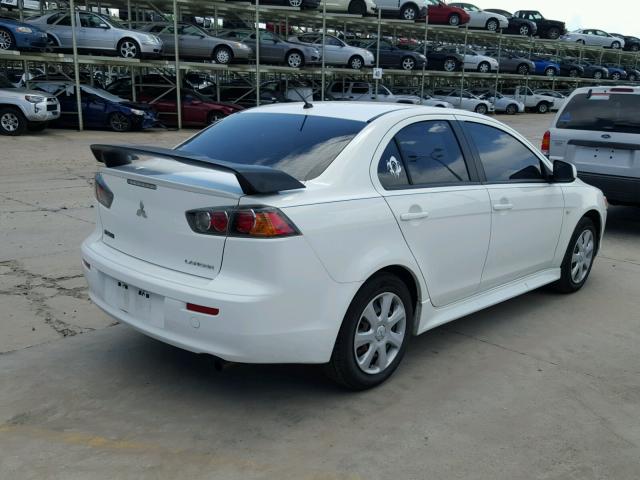 JA32U2FU9EU023133 - 2014 MITSUBISHI LANCER ES/ WHITE photo 4