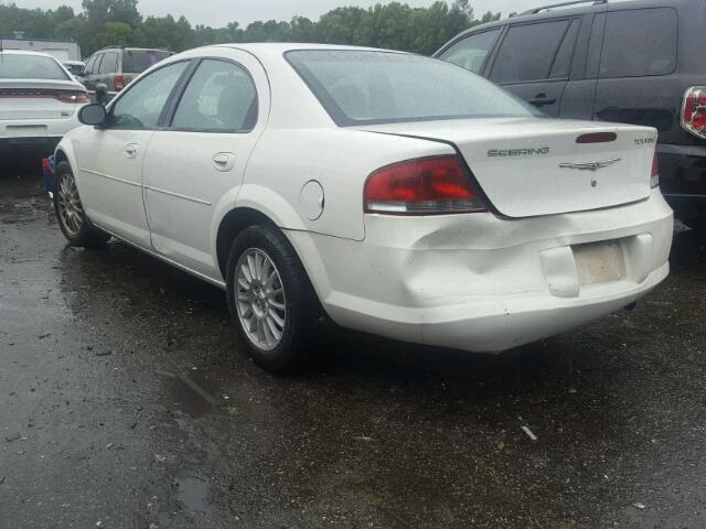 1C3EL56R54N357266 - 2004 CHRYSLER SEBRING LX WHITE photo 3