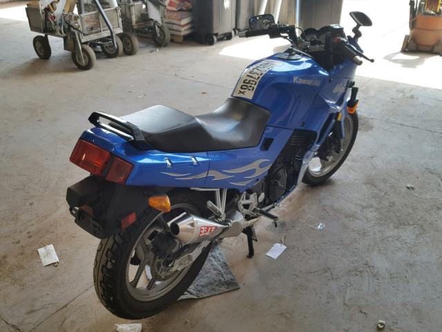 JKAEXMF187DA37645 - 2007 KAWASAKI EX250 F BLUE photo 4