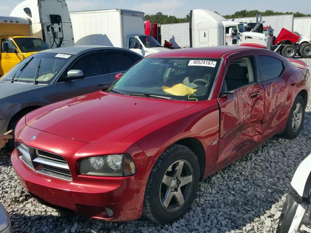 2B3CA3CV7AH222472 - 2010 DODGE CHARGER SX BURGUNDY photo 2