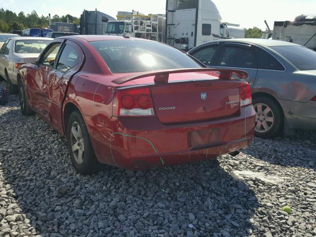 2B3CA3CV7AH222472 - 2010 DODGE CHARGER SX BURGUNDY photo 3