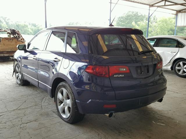 5J8TB18247A008434 - 2007 ACURA RDX BLUE photo 3