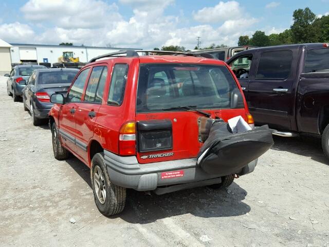 2CNBJ13C326919594 - 2002 CHEVROLET TRACKER RED photo 3