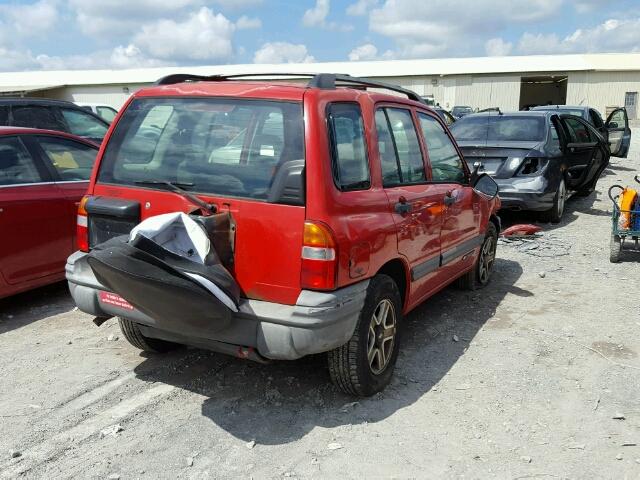 2CNBJ13C326919594 - 2002 CHEVROLET TRACKER RED photo 4