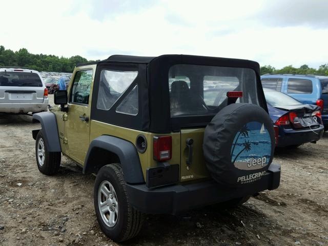 1C4AJWAG5DL676738 - 2013 JEEP WRANGLER S GREEN photo 3