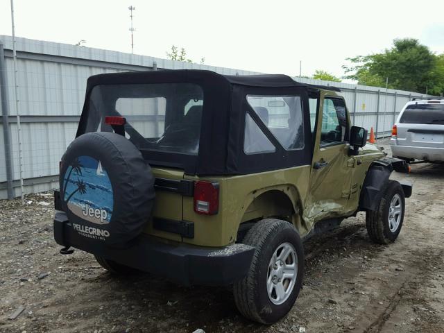 1C4AJWAG5DL676738 - 2013 JEEP WRANGLER S GREEN photo 4
