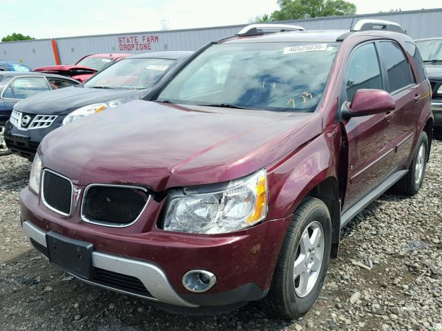 2CKDL63F376024671 - 2007 PONTIAC TORRENT BURGUNDY photo 2