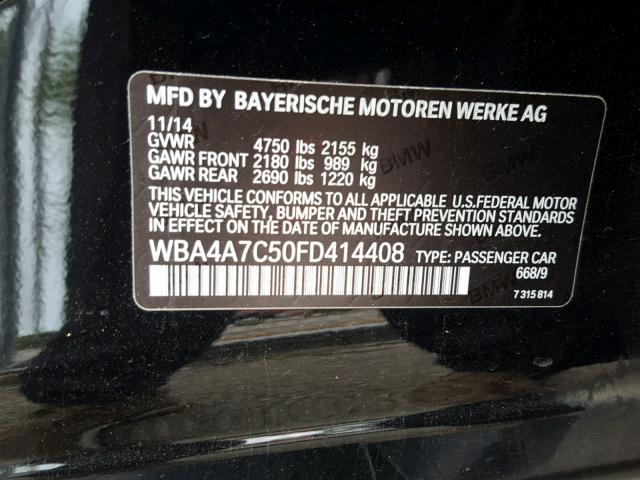 WBA4A7C50FD414408 - 2015 BMW 428 XI BLACK photo 10