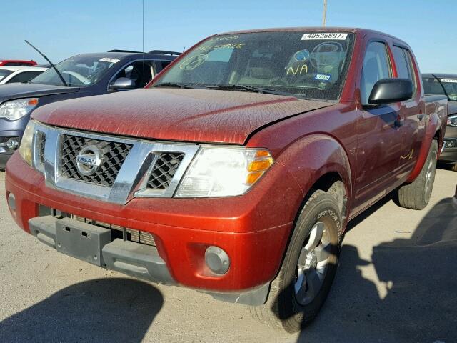 1N6AD0ER1CC438624 - 2012 NISSAN FRONTIER S RED photo 2