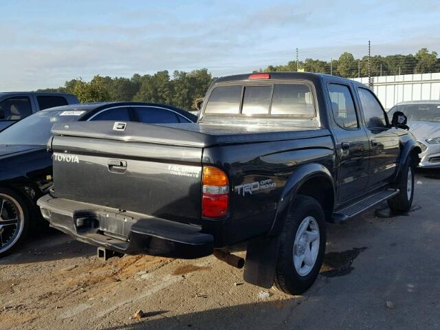 5TEGN92N11Z799902 - 2001 TOYOTA TACOMA BLACK photo 4