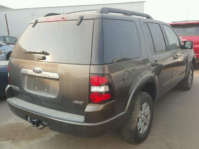 1FMEU73E08UA32375 - 2008 FORD EXPLORER BROWN photo 4