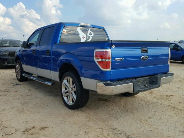 1FTRW12819FA51032 - 2009 FORD F150 SUPER BLUE photo 3