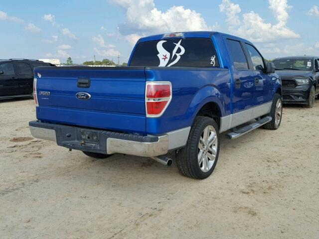 1FTRW12819FA51032 - 2009 FORD F150 SUPER BLUE photo 4