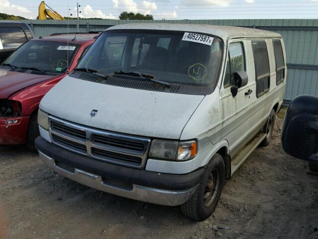 2B6HB21X1VK599439 - 1997 DODGE RAM VAN WHITE photo 2