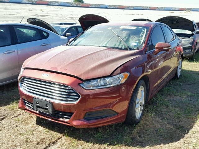 3FA6P0HDXER376845 - 2014 FORD FUSION MAROON photo 2