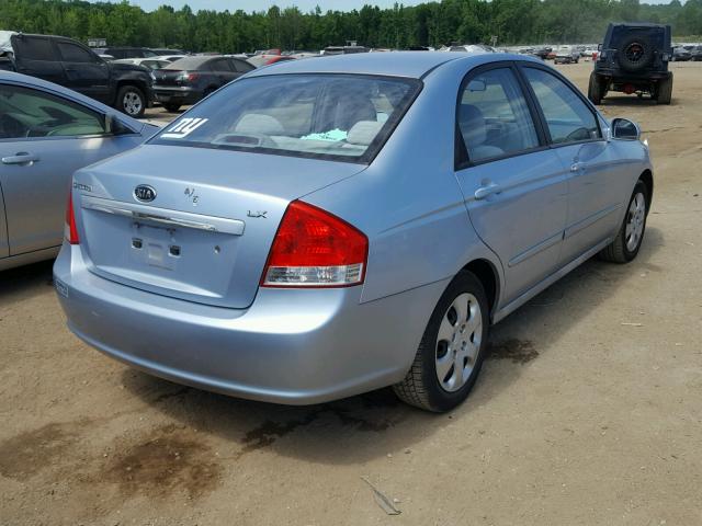 KNAFE121475483350 - 2007 KIA SPECTRA EX BLUE photo 4