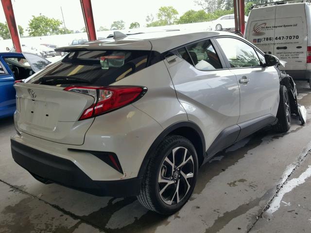 JTNKHMBX2J1008322 - 2018 TOYOTA C-HR XLE WHITE photo 4