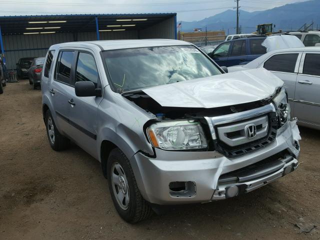 5FNYF4H27BB103208 - 2011 HONDA PILOT LX SILVER photo 1