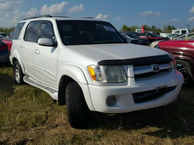 5TDZT38A55S249265 - 2005 TOYOTA SEQUOIA WHITE photo 1