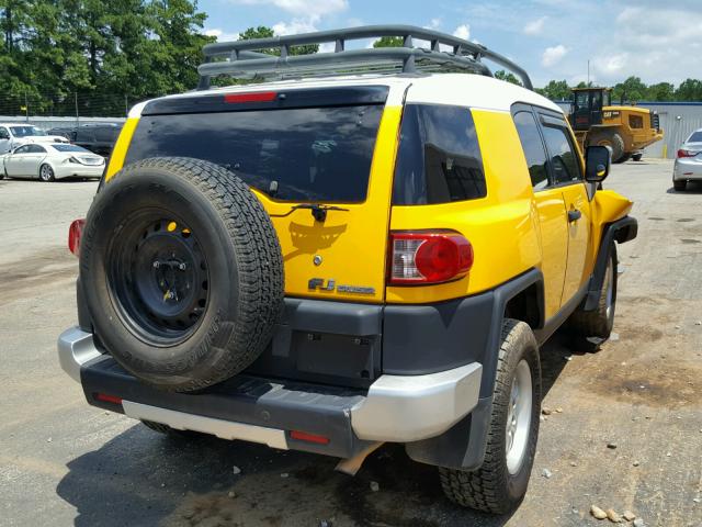 JTEZU11FX70002512 - 2007 TOYOTA FJ CRUISER YELLOW photo 4