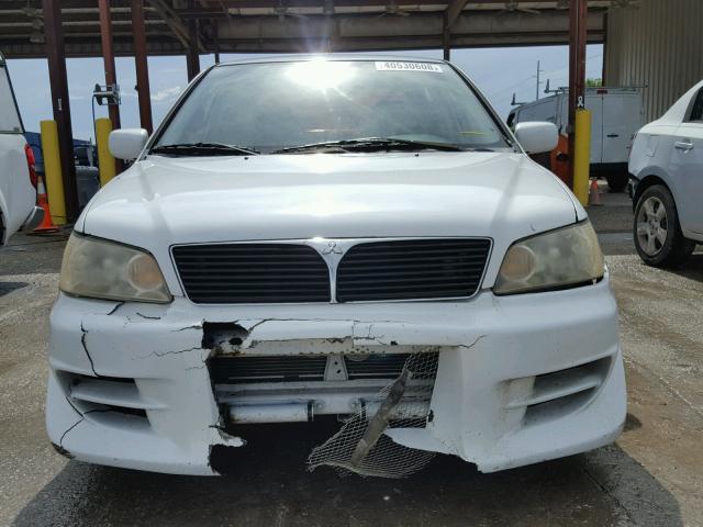 JA3AJ86E63U008988 - 2003 MITSUBISHI LANCER OZ WHITE photo 9