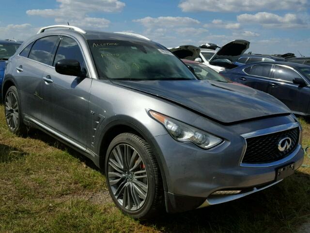 JN8CS1MU4HM141544 - 2017 INFINITI QX70 SILVER photo 1