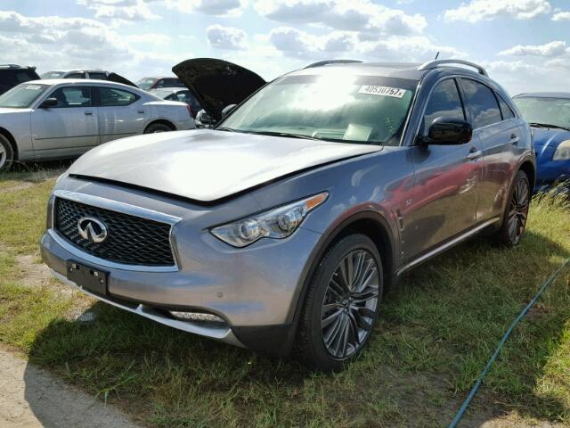 JN8CS1MU4HM141544 - 2017 INFINITI QX70 SILVER photo 2